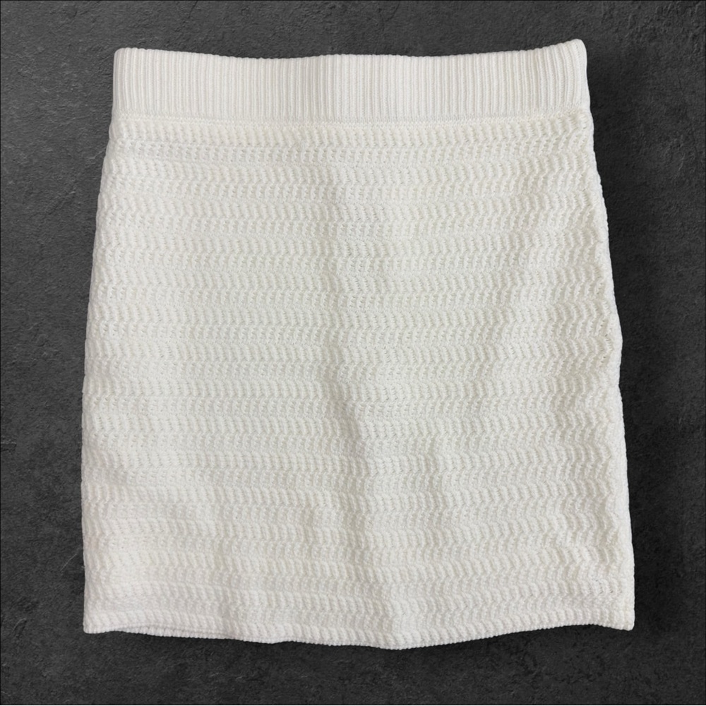 House Of Harlow 1960 Sweater Knit Mini Skirt Size‎ XS Ivory White NWT